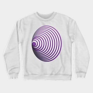 Geometric purple concentric circles 3D doodle art Crewneck Sweatshirt